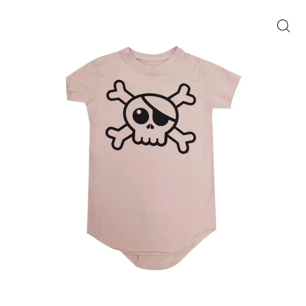 nununu Light Pink Skull Graphic Tee